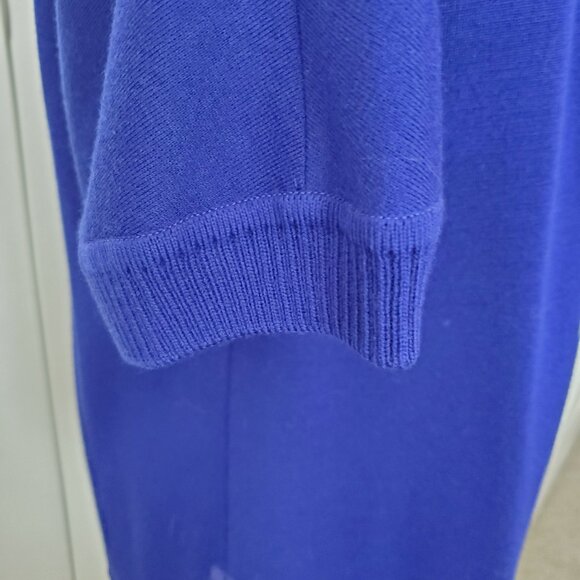 St John Collection Blue Lightweight Short Sleeve Jacket - Size M - Picture 7 of 13